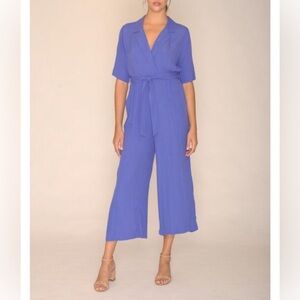 Anthropologie pepaloves jumpsuit blue size L